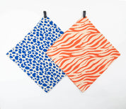 Nagy muszlin pelenkák WILD COLOR Leopárd&Zebra, 2 db