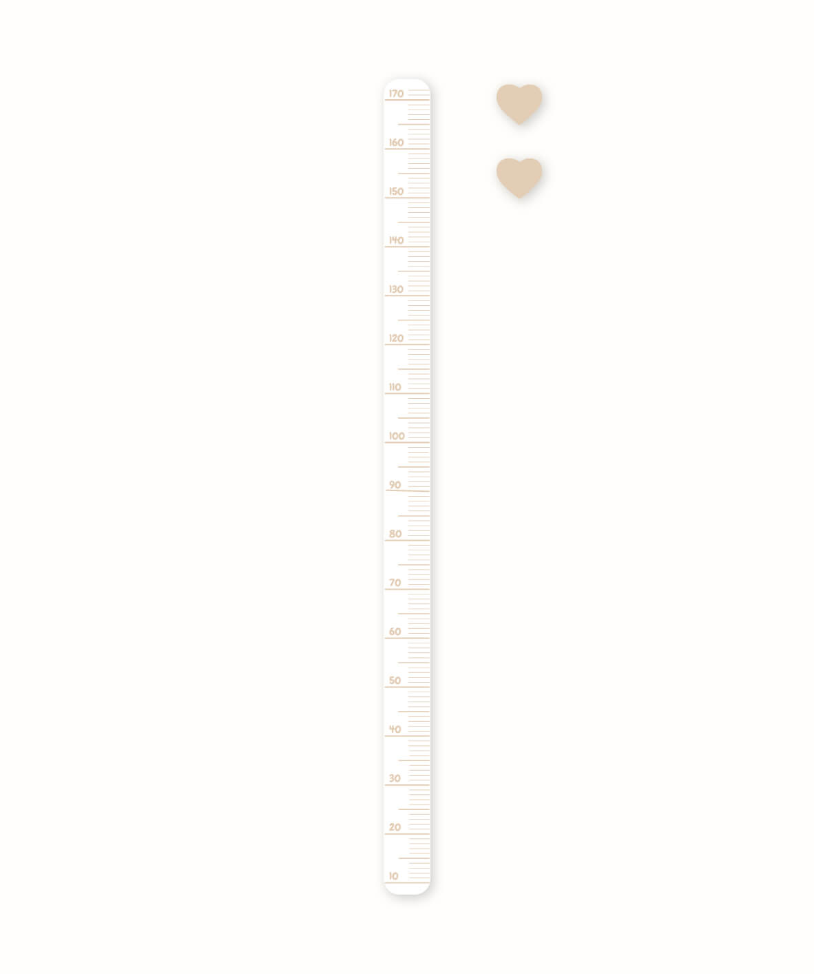 Öntapadós magasságmérő SZÍVEK, 3 db